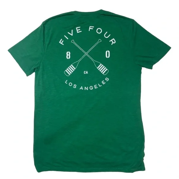 FIVE FOUR Los Angeles Drifter Paddle Flag T Shirt L Green Boat - Picture 5 of 11